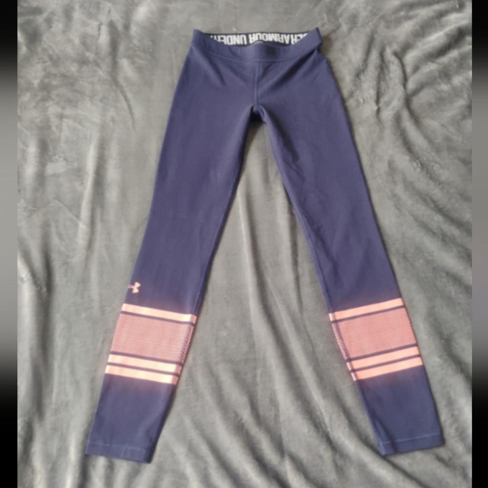 Under Armour Orange and Blue Leggings for Active Comfort